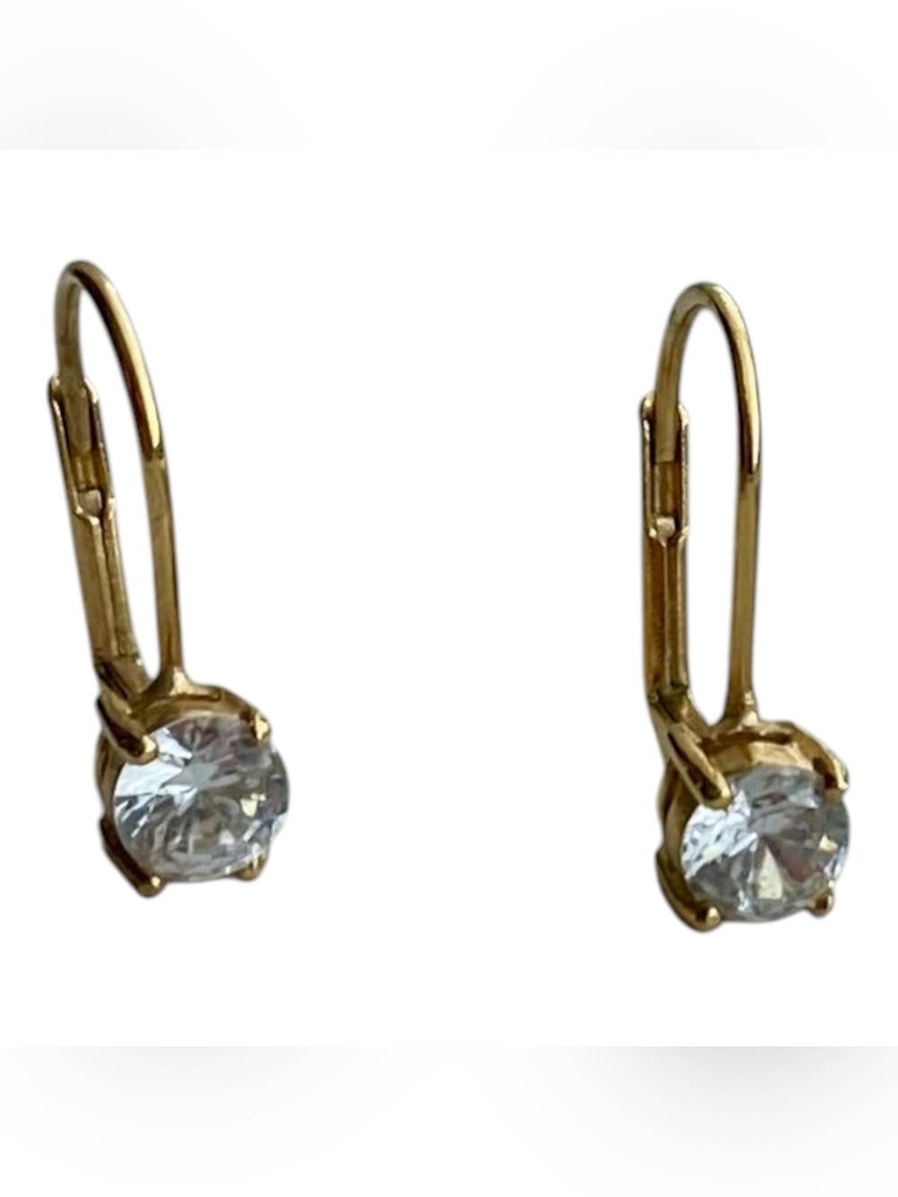 Vintage Diamond Leverback Drop Earrings - Women Jewelry